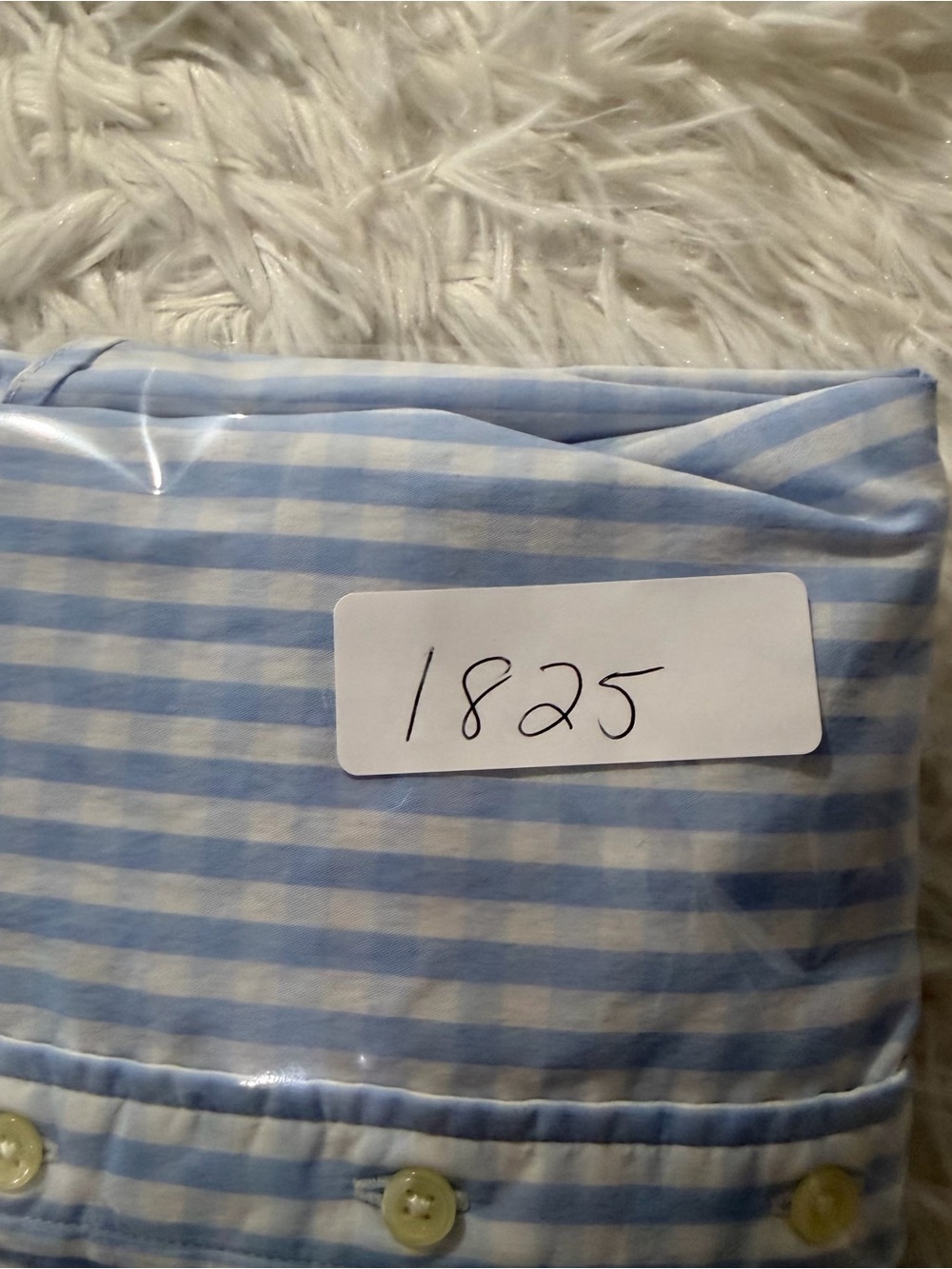The Shirt Womens Blue Gingham Button Up Shirt Size Medium Preppy Office Casual - Picture 8 of 8